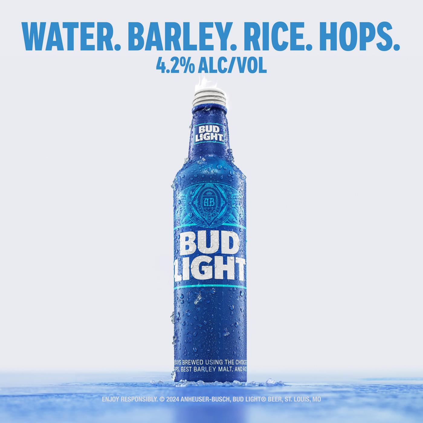 Bud Light American Lager Beer Aluminum Bottles, 15 pack; image 4 of 8