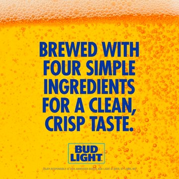 Bud Light American Lager Beer Aluminum Bottles, 15 pack, 16 oz