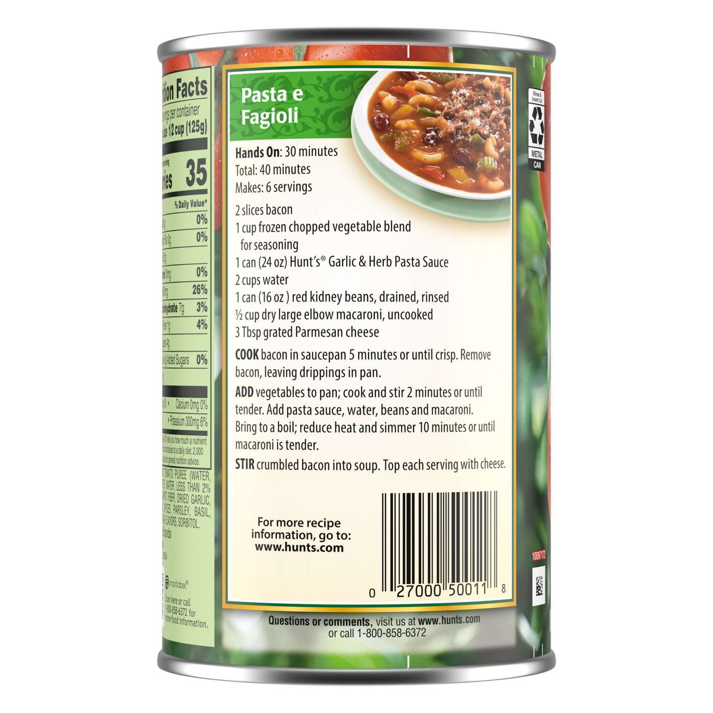Hunt's Garlic & Herb Pasta Sauce Shop Pasta sauces at HEB