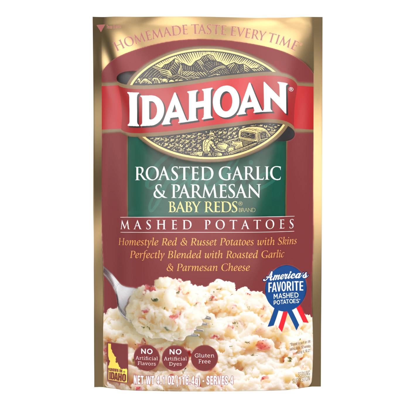 Idahoan Baby Reds Roasted Garlic and Parmesan Mashed Potatoes; image 1 of 5