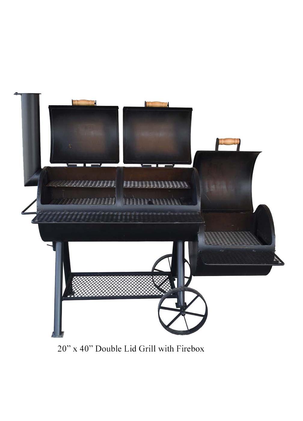 Lyfe Tyme Double Lid Grill with Firebox; image 2 of 2