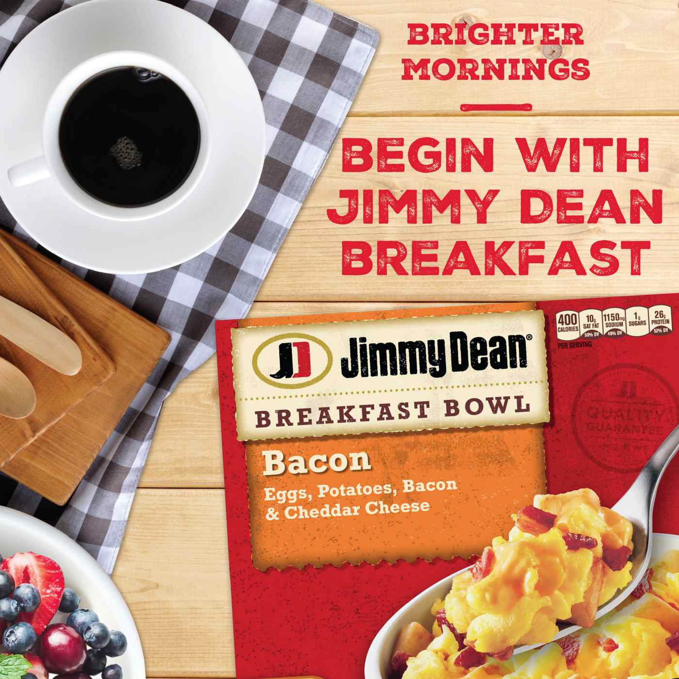 Jimmy Dean Frozen Breakfast Bowl - Bacon, Egg, Potato & Cheddar; image 2 of 4