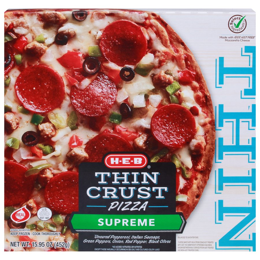 Crispy Thin Crust Supreme Pizza » the practical kitchen