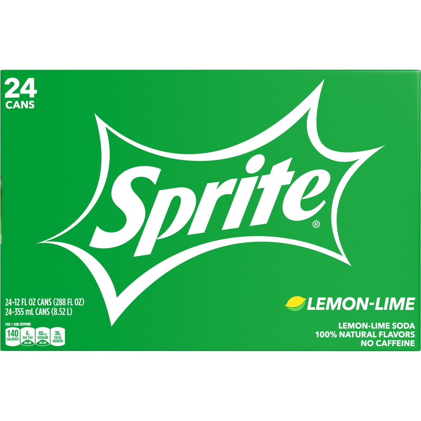 Sprite Lemon-Lime Soda Cans 24 pk; image 2 of 3