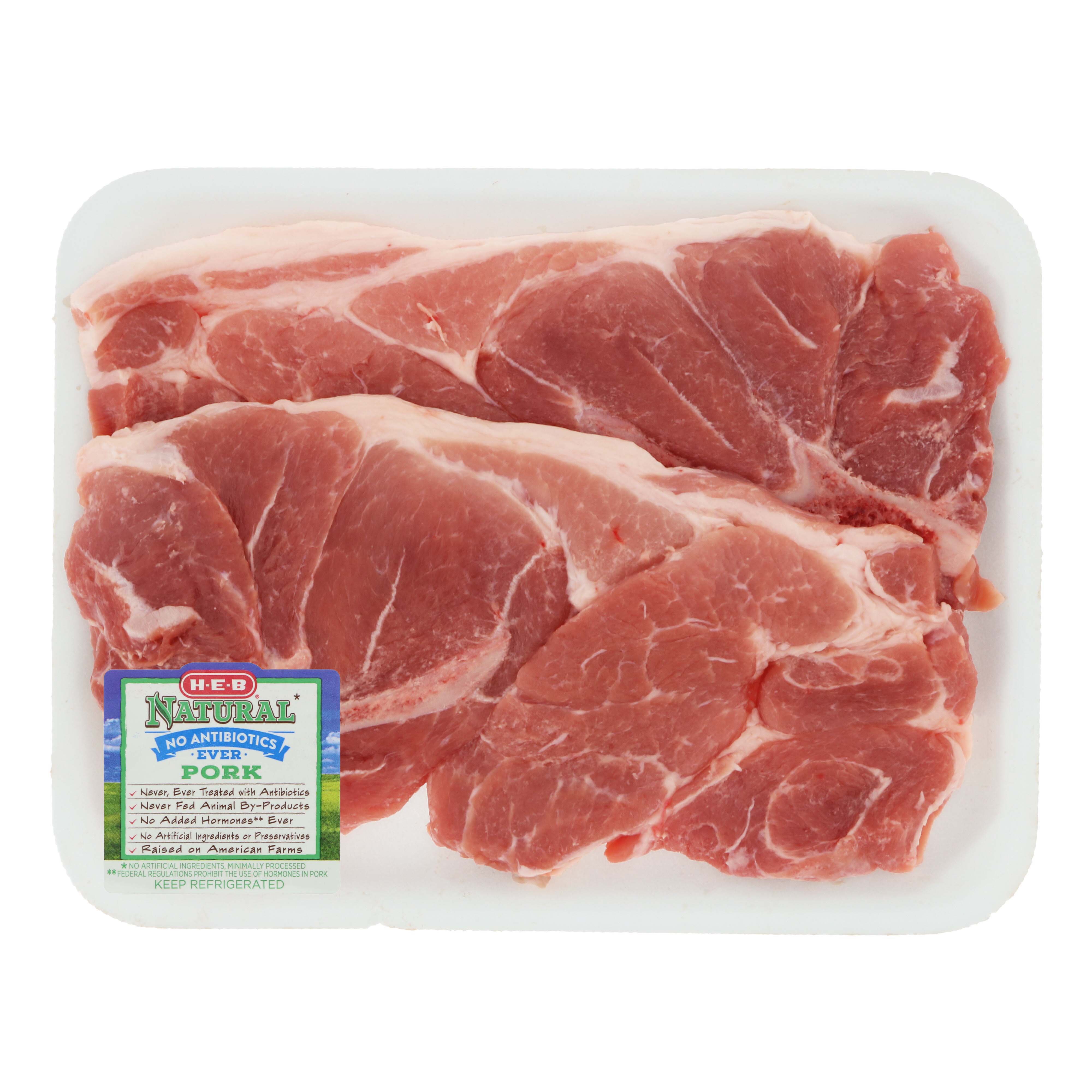 HEB Natural Bonein Pork Steaks Shop Pork at HEB