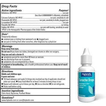 Hyland's Earache Drops, 0.33 oz