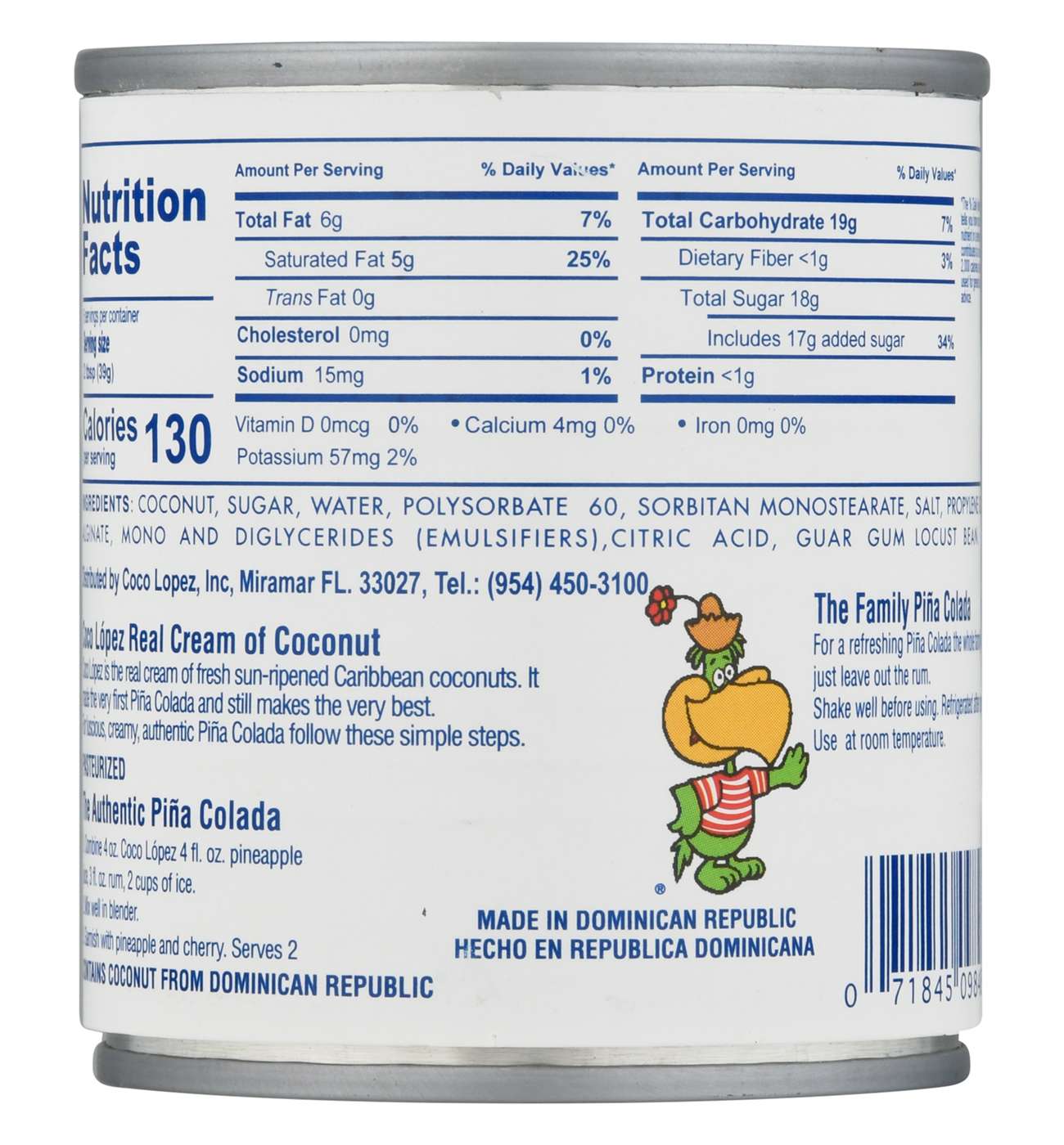 Coco Lopez Real Cream of Coconut; image 2 of 3