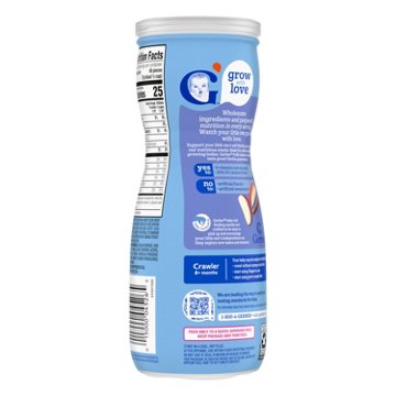Gerber Stage 3 Baby Snacks - Apple Cinnamon Puffs for Led Feeding