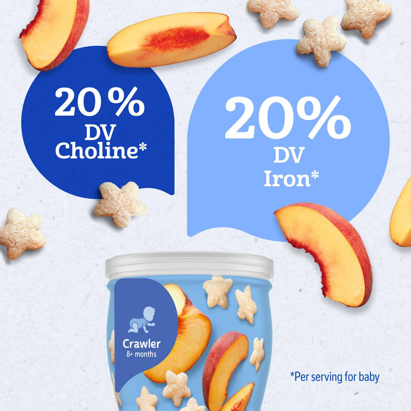 Gerber Stage 3 Baby Snacks -  Peach Puffs for Led Feeding; image 4 of 6