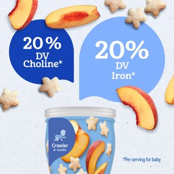 Gerber Stage 3 Baby Snacks -  Peach Puffs for Led Feeding, 1.48 oz