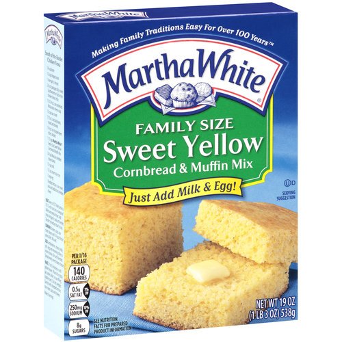 Martha White Family Size Sweet Yellow Cornbread & Muffin ...