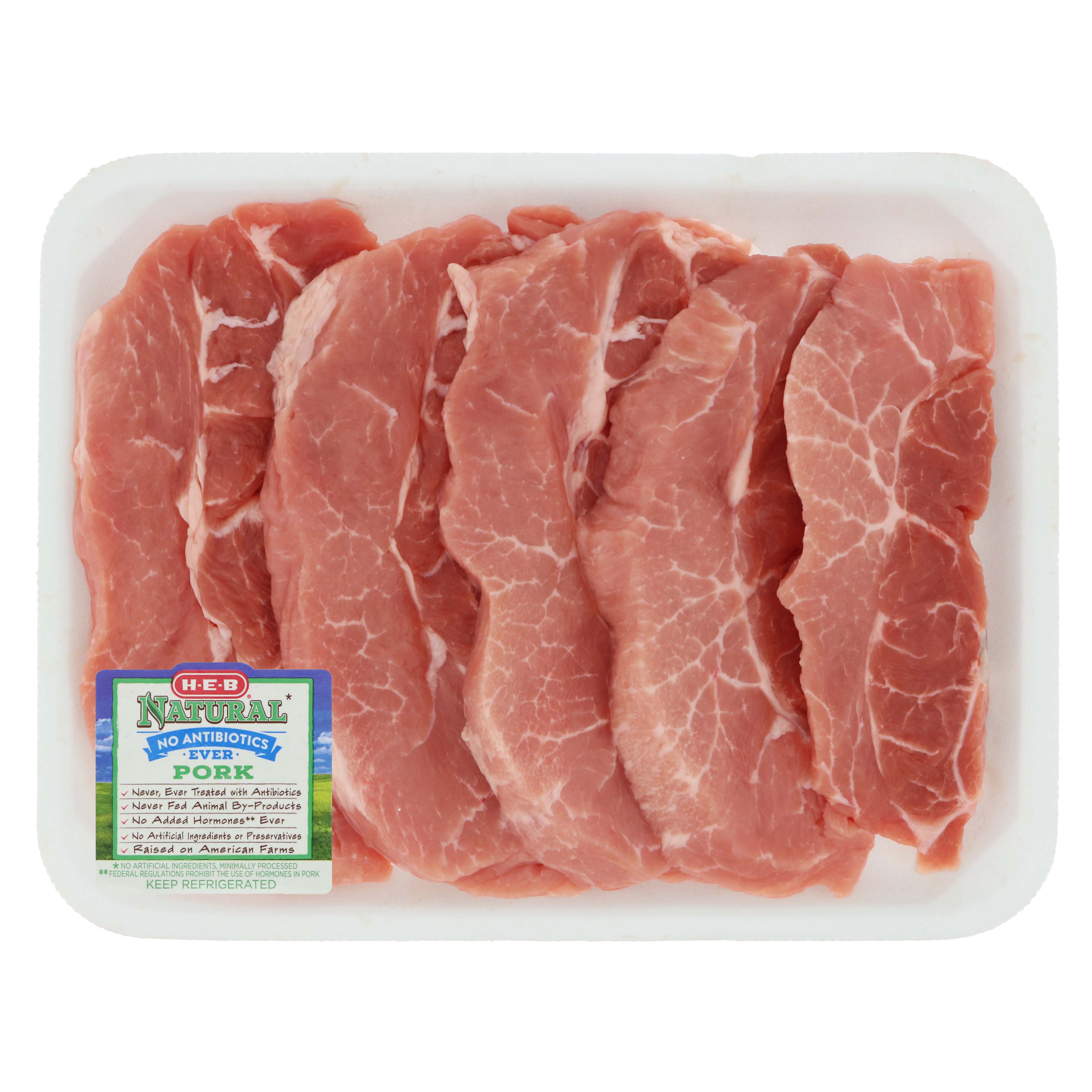 HEB Natural Boneless Sirloin Pork Chops Shop Pork at HEB