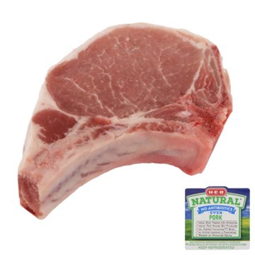 H-E-B Natural Bone-in Ribeye Pork Chop, Thick Cut, Avg. 1.0 lb