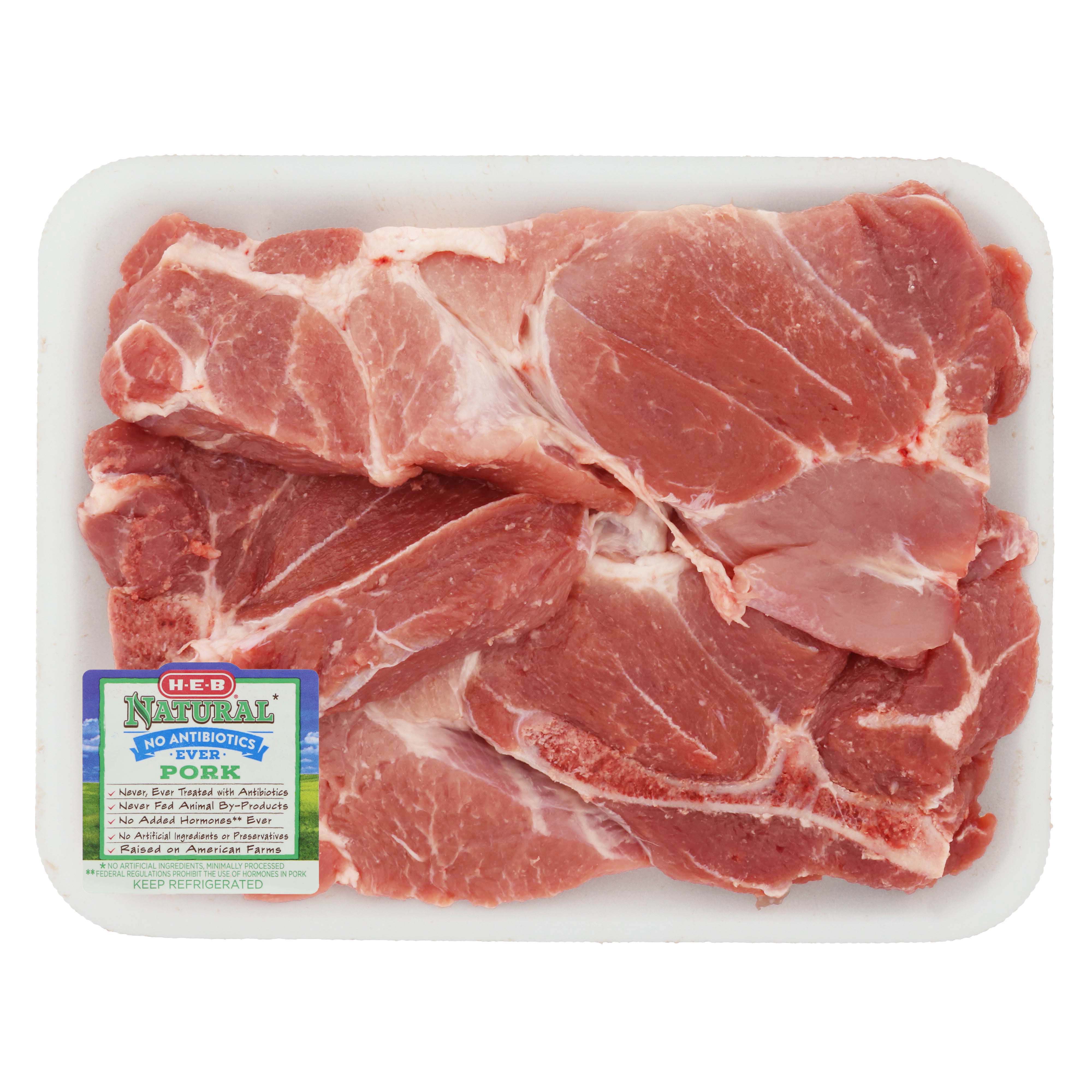 HEB Natural Pork Country Style Boston Butt Ribs BoneIn Shop Pork