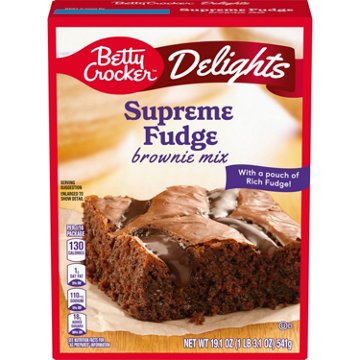 Betty Crocker Delights Supreme Fudge Brownie Mix, 19.1 oz