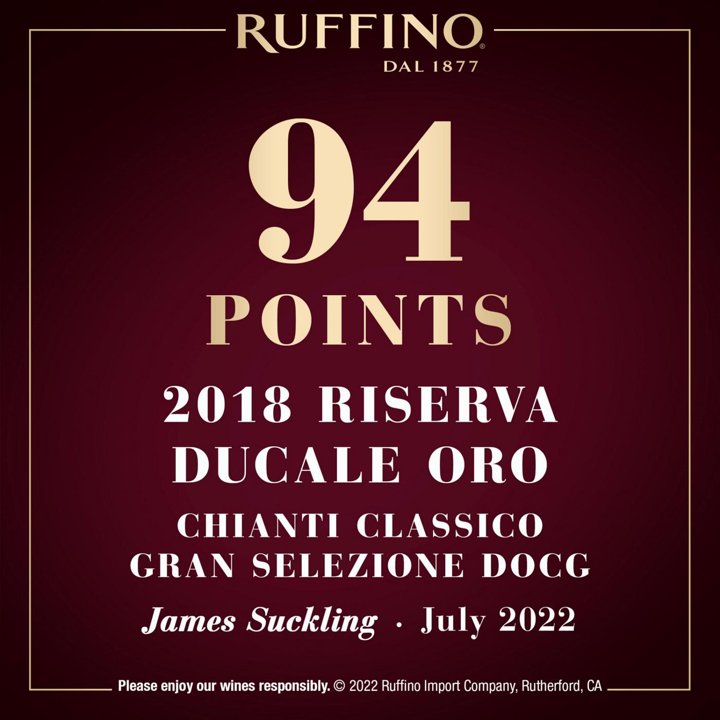 Ruffino Riserva Ducale Oro Gran Selezione Chianti Classico DOCG Sangiovese, Italian Red Wine 750 mL Bottle; image 10 of 10