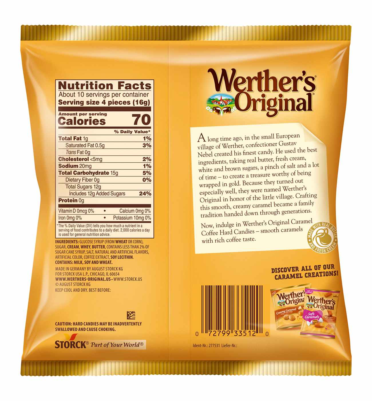 Werther's Original Caramel Coffee Hard Candies; image 2 of 2
