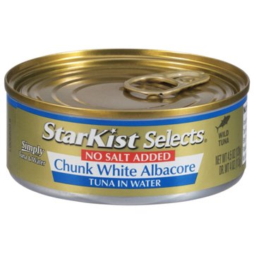 StarKist No Salt Added Chunk White Albacore Tuna in Water, 4.5 oz