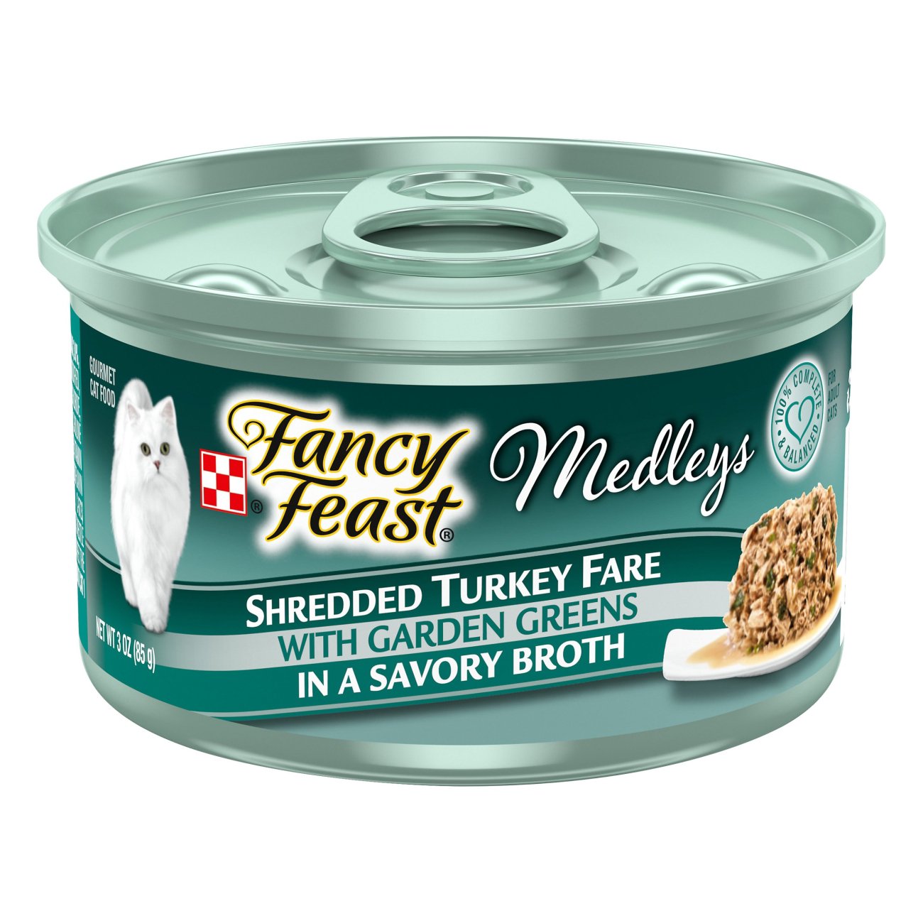 Purina Fancy Feast Elegant Medleys Shredded Turkey Fare in a