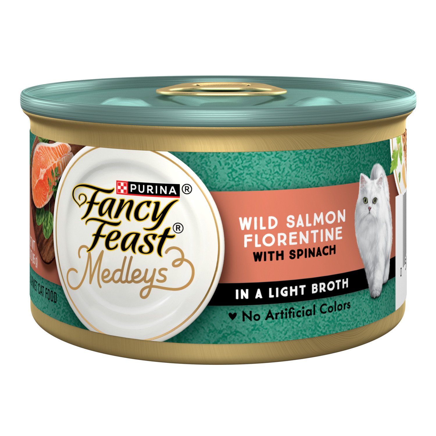 Fancy Feast Purina Fancy Feast Wet Cat Food, Medleys Wild Salmon Florentine With Garden Greens
