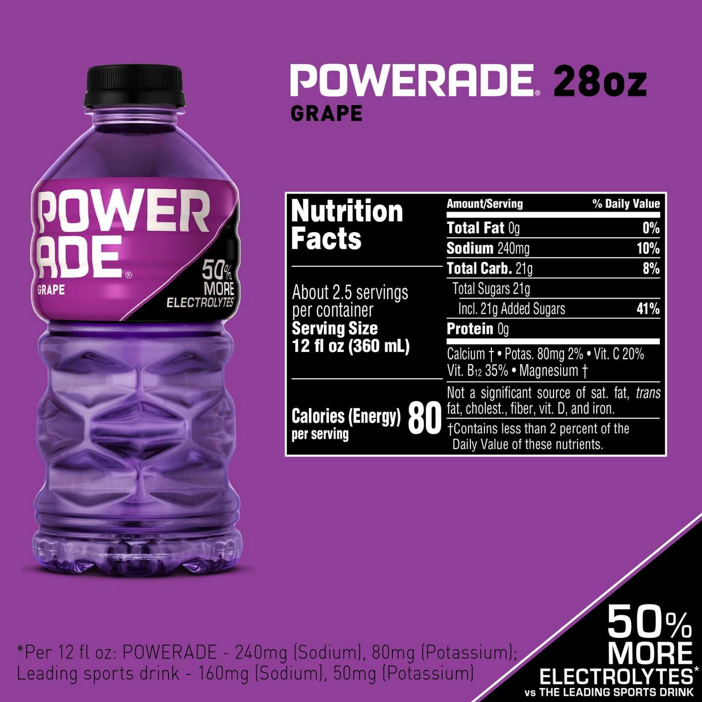 Powerade Grape Sports Drink; image 5 of 7