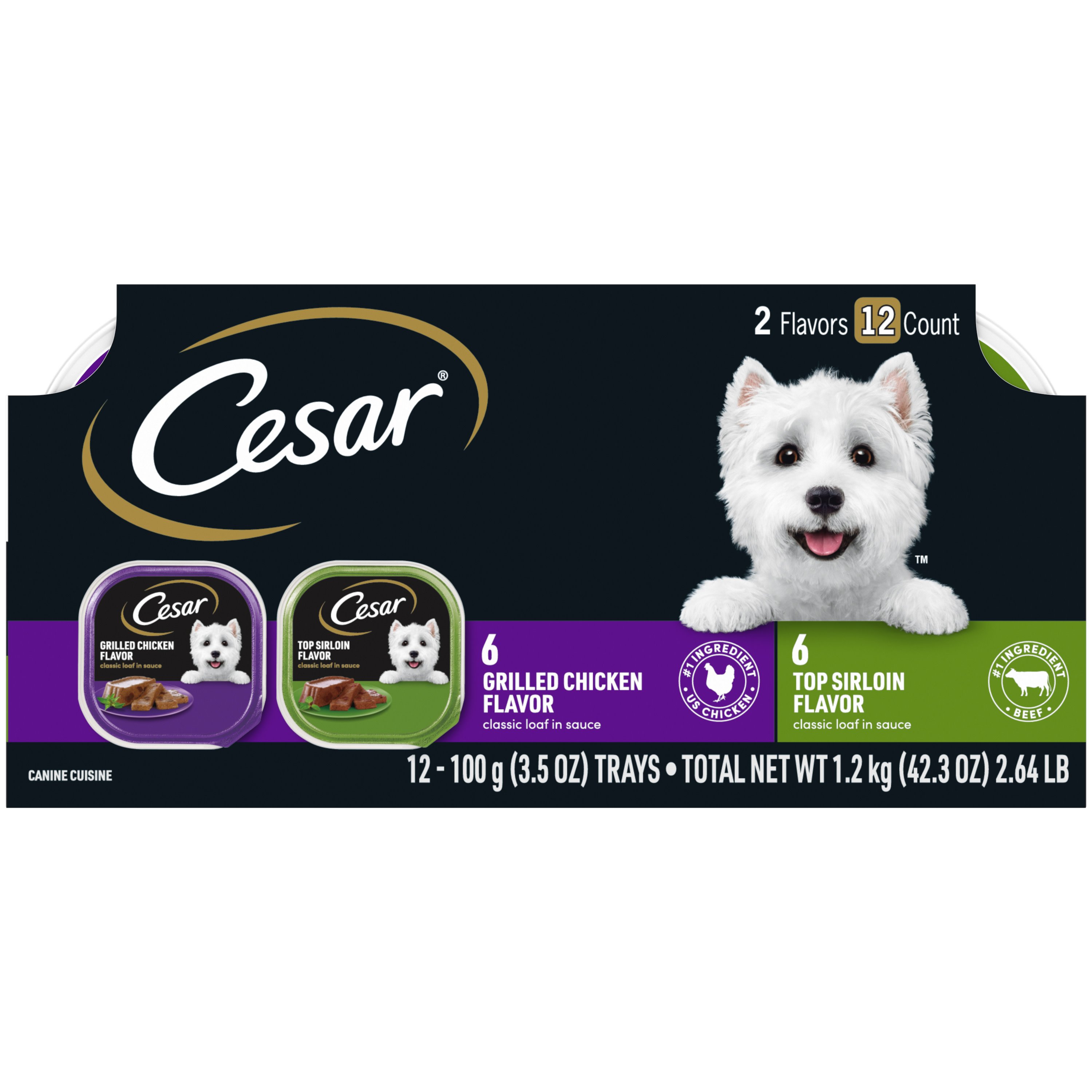 Cesar Classics Top Sirloin & Chicken Wet Dog Food Variety Pack Shop