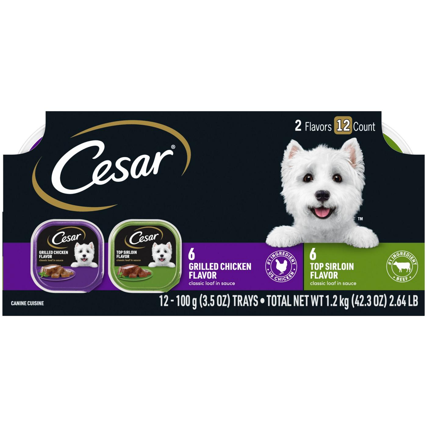 Cesar Classics Top Sirloin & Chicken Wet Dog Food Variety Pack; image 1 of 4