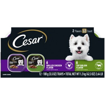 Cesar Wet Dog Food Classic Loaf in Sauce - Top Sirloin & Grilled Chicken Flavors