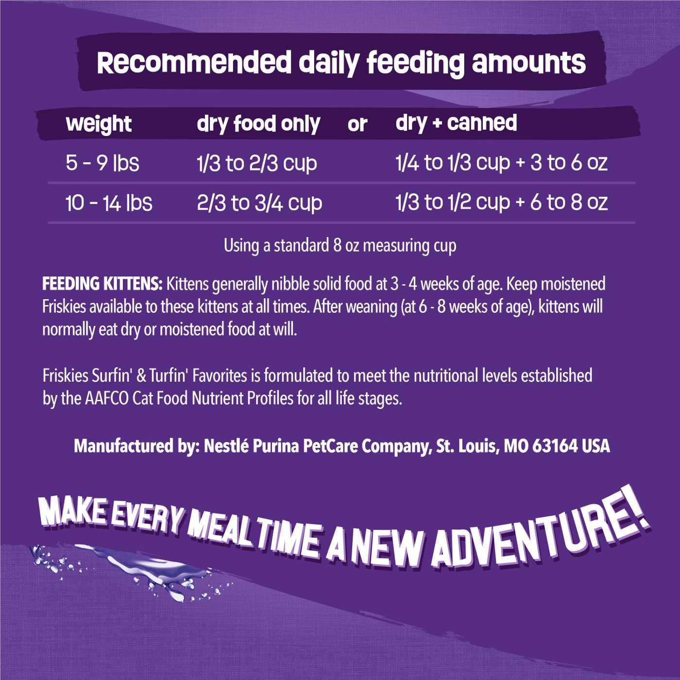 Friskies Purina Cat Food Surfin and Turfin Favorites - Flavors of Chicken, Whitefish, Salmon and Filet Mignon; image 4 of 12