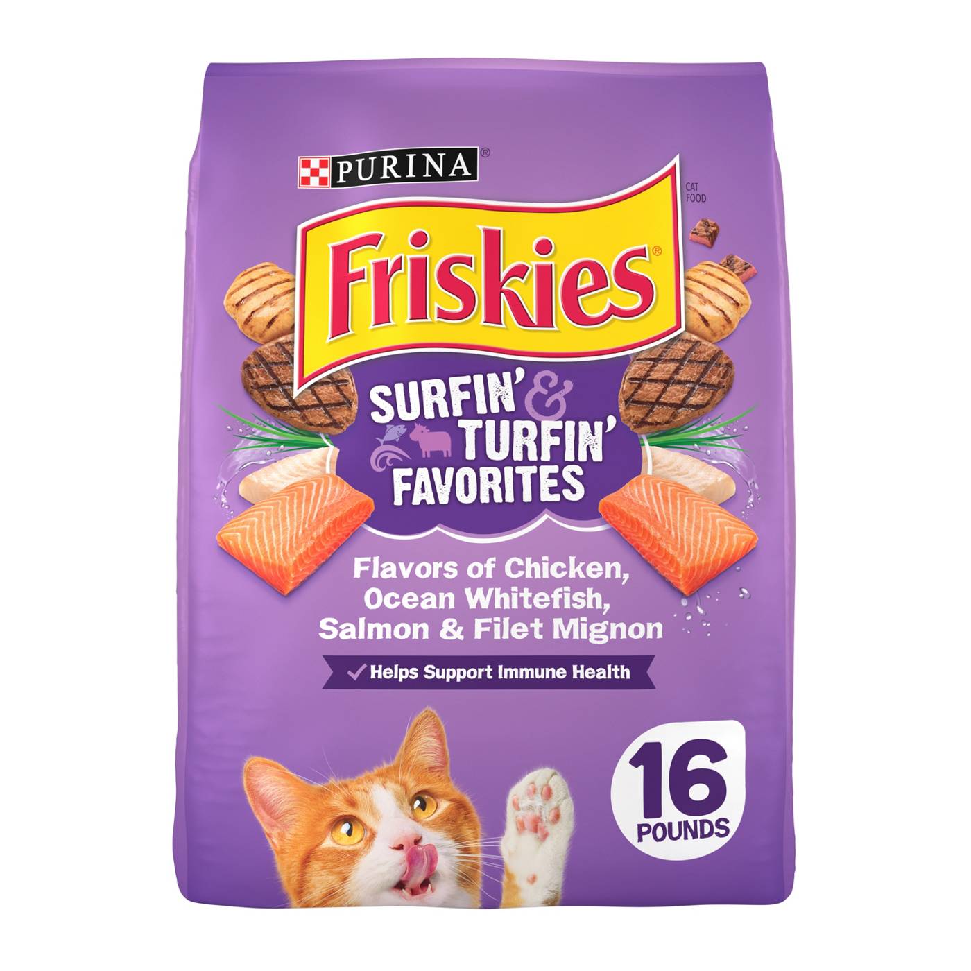 Purina Friskies Dry Cat Food, Surfin' & Turfin' Favorites; image 1 of 9