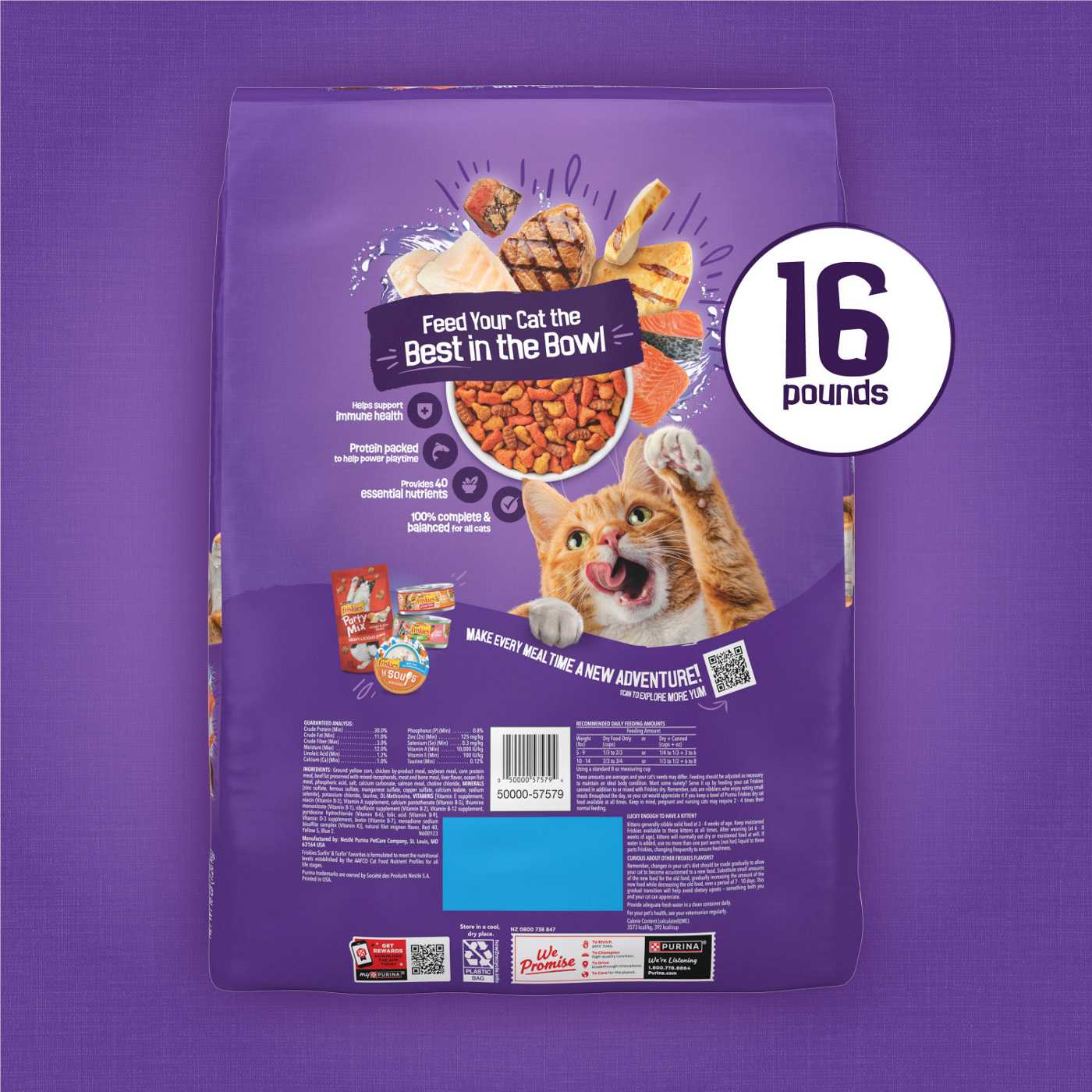 Friskies Purina Cat Food Surfin and Turfin Favorites - Flavors of Chicken, Whitefish, Salmon and Filet Mignon; image 6 of 12