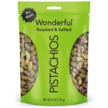 Wonderful Roasted & Salted No Shell Pistachios, 6 oz