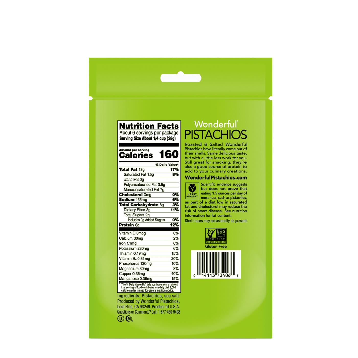 Wonderful Roasted & Salted No Shell Pistachios; image 6 of 7