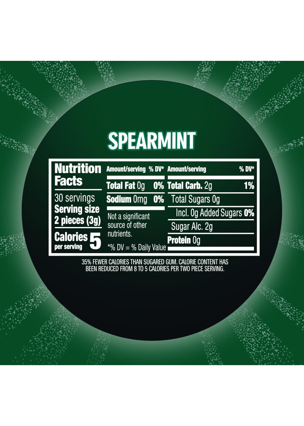 Eclipse Spearmint Sugar Free Chewing Gum Bottle; image 3 of 8