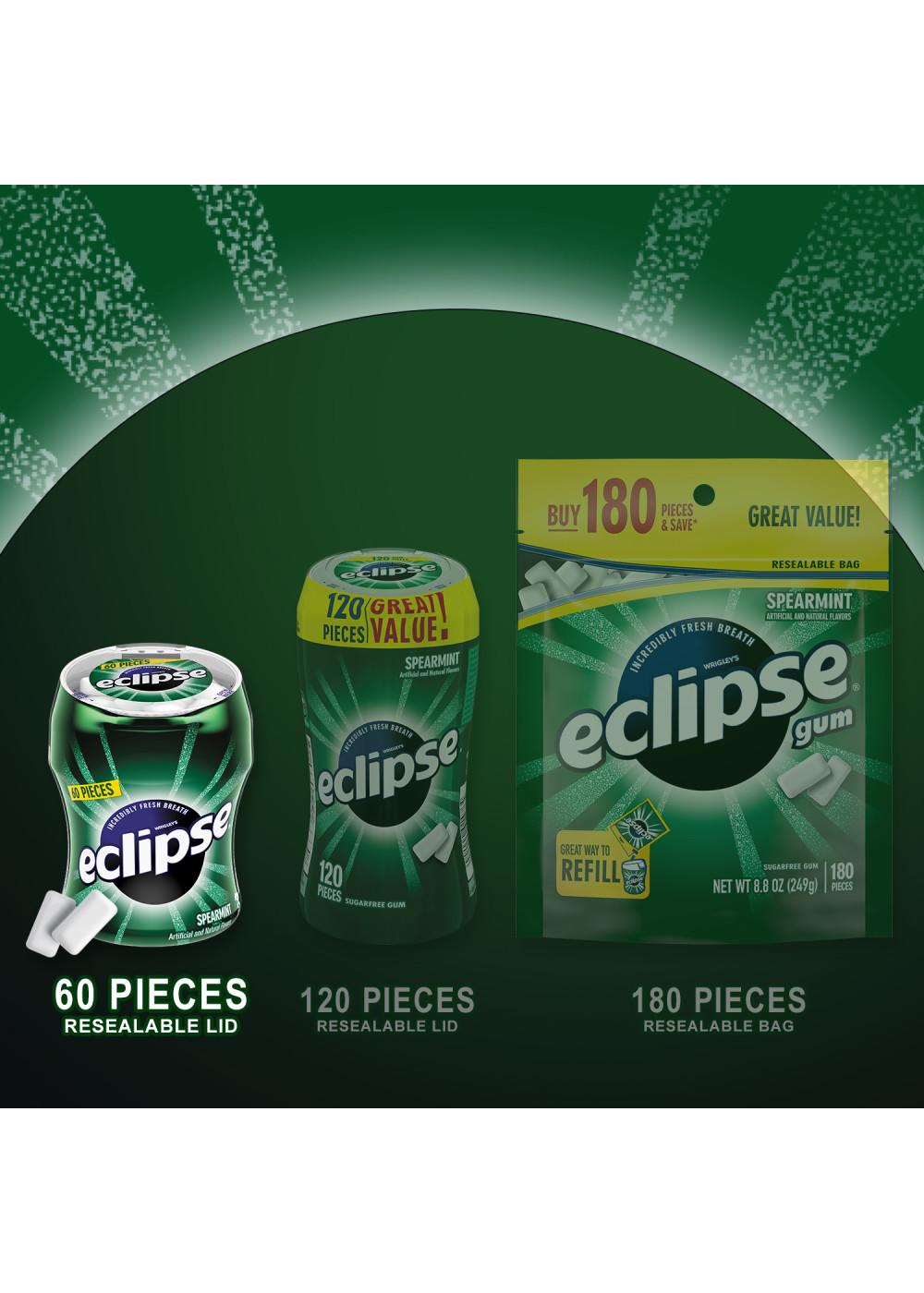 Eclipse Spearmint Sugar Free Chewing Gum Bottle; image 5 of 8