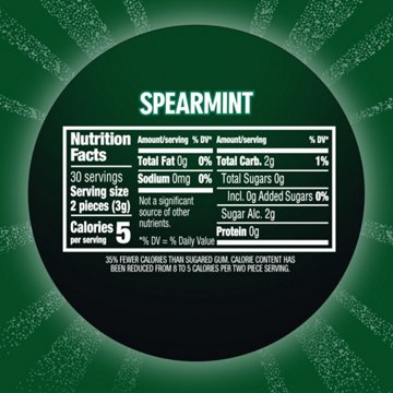 Eclipse Spearmint Sugar Free Chewing Gum Bottle, 60 pc