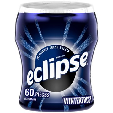 Eclipse Sugar Free Chewing Gum Bottle - Winterfrost, 60 pc