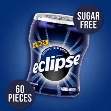 Eclipse Sugar Free Chewing Gum Bottle - Winterfrost, 60 pc