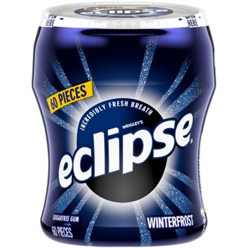 Eclipse Sugar Free Chewing Gum Bottle - Winterfrost, 60 pc