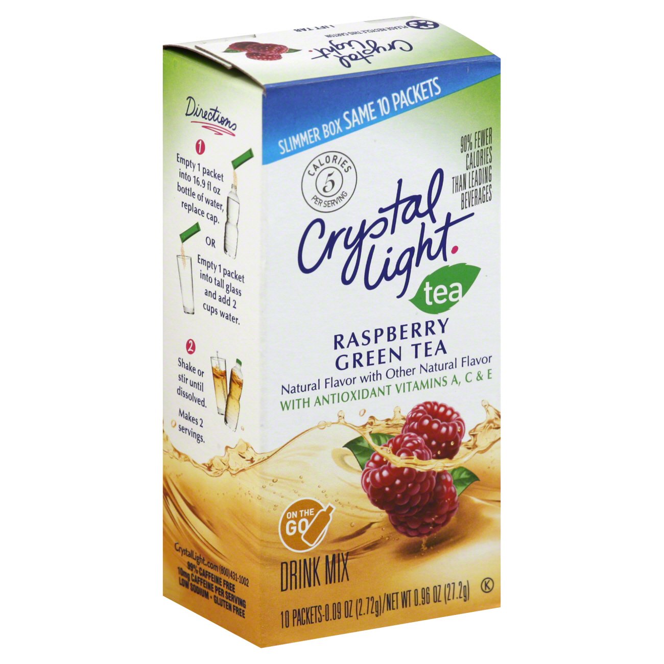 Crystal Light Raspberry Green Tea On The Go Shop Mixes & Flavor