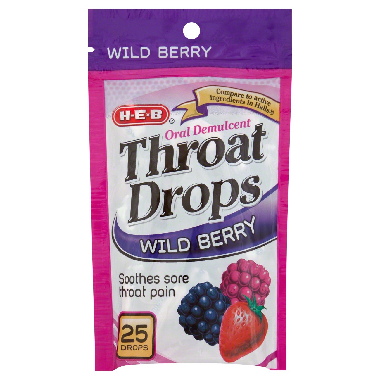 HEB Wild Berry Throat Drops Shop Cough, cold & flu at HEB