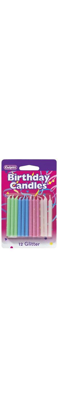 Bakery Crafts Assorted Color Glitter Birthday Candles; image 2 of 2