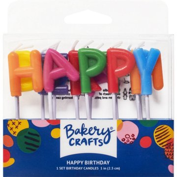Bakery Crafts "Happy Birthday" Letter Candles Set