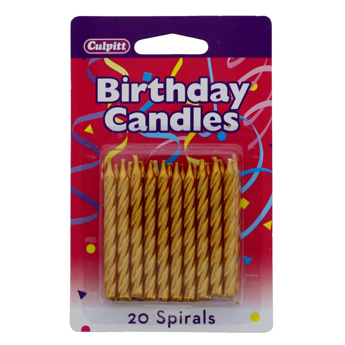 Culpitt Gold Spiral Birthday Candles; image 1 of 2