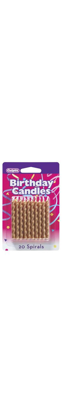 Culpitt Gold Spiral Birthday Candles; image 2 of 2