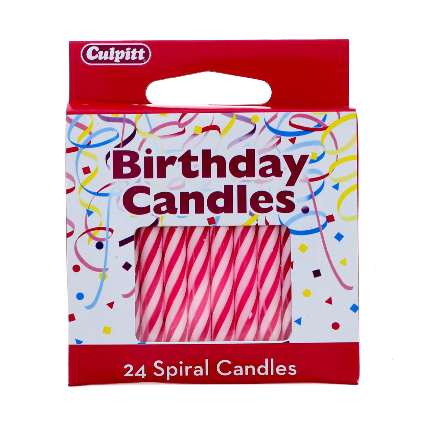 Culpitt Pink Spiral Birthday Candles; image 1 of 2