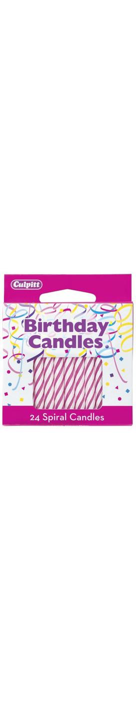 Culpitt Pink Spiral Birthday Candles; image 2 of 2