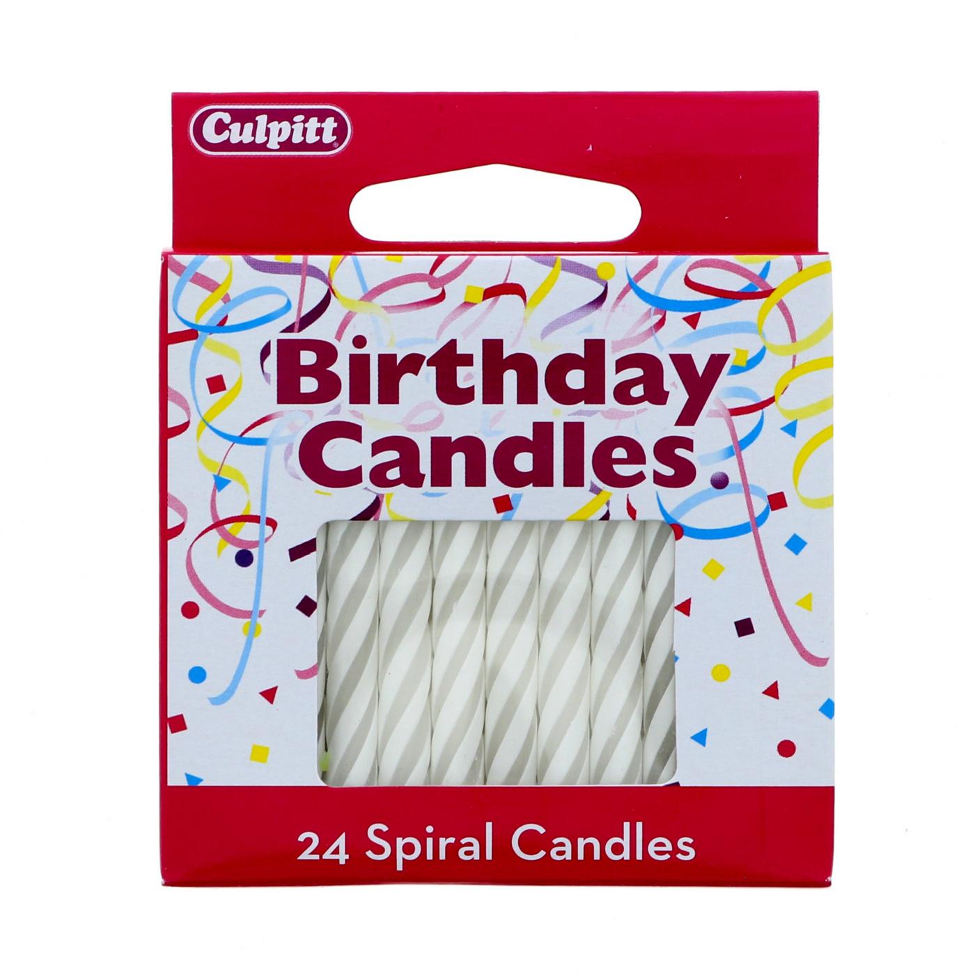 Culpitt White Spiral Birthday Candles; image 1 of 2