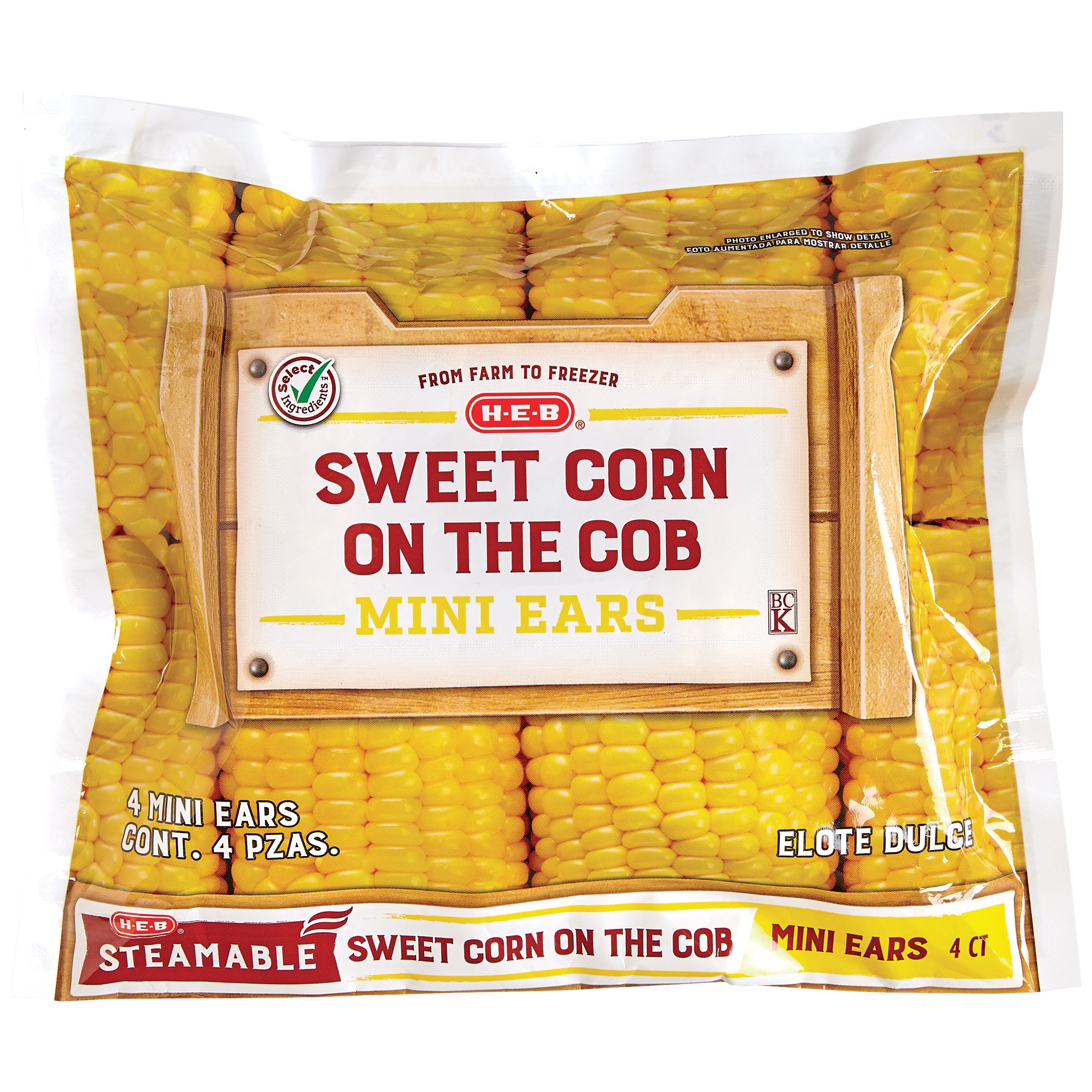 H-E-B Steamable Mini Ears Sweet Corn On The Cob - Shop Corn At H-E-B