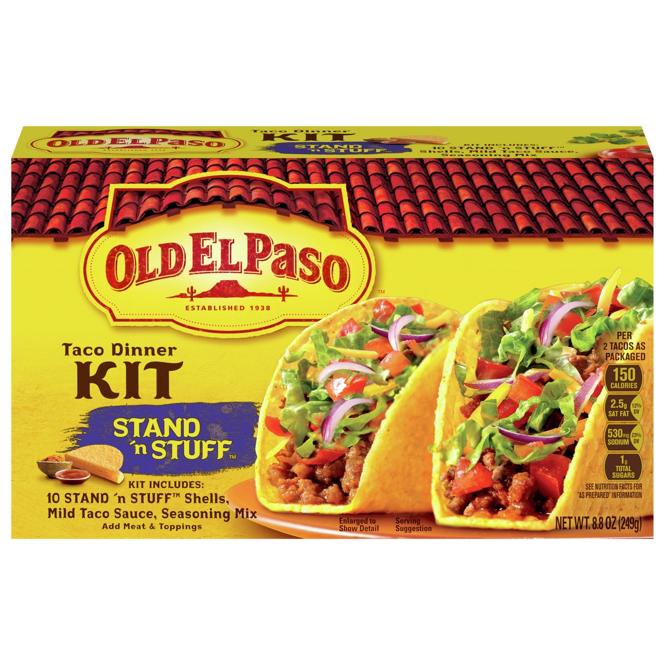 Old El Paso Stand 'N Stuff Taco Dinner Kit Shop Pantry Meals at HEB